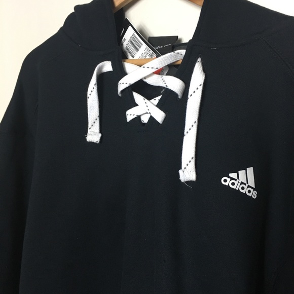 NWT mens adidas lacehood hockey hoodie - Picture 4 of 4